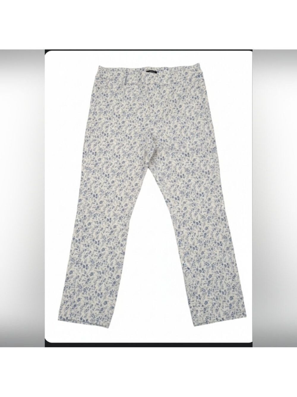 Mario Serrani Blue Floral Pattern Pants , Size Medium ,Italy.